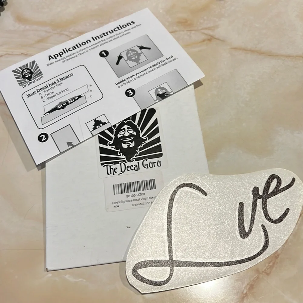 NIB Love signature custom Decal Vinyl sticker